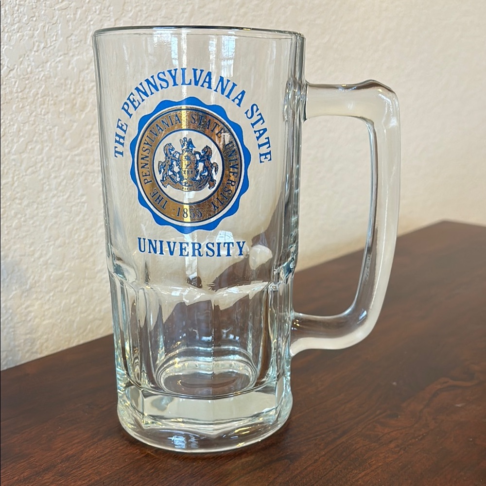Vintage The Pennsylvania State University Logo Large Glass Mug